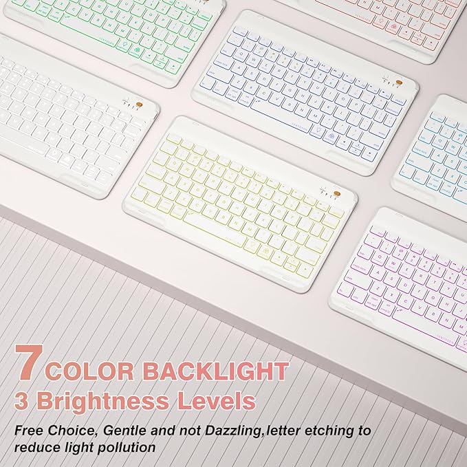 Keyboard Case for iPad Air 11-inch M2/Air 5th 4th Generation, 7-Color Backlit - Image 8