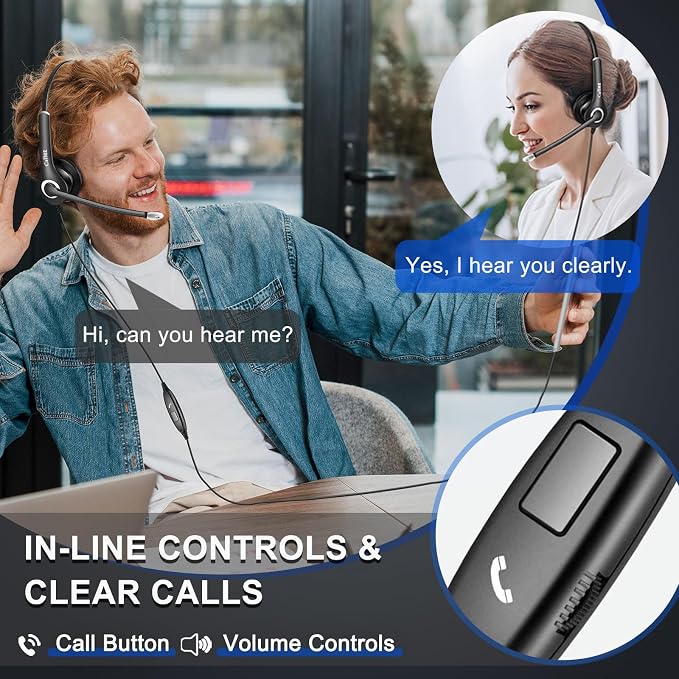 Callez Wired Computer Headset, 3.5mm/USB-C Headset - Image 5