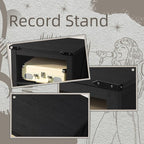 Record Player Stand with Vinyl Record Storage, Large Wood Turntable Stand - Image 7