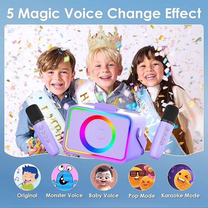 Karaoke Machine, Portable Bluetooth Speaker - Image 3