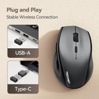 TECKNET Wireless Mouse Jiggler, USB-C Rechargeable Mouse, Silent Mouse Quiet - Image 4