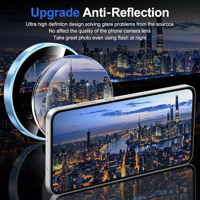 for Samsung Galaxy S24 FE Camera Lens Protector, Individual Metal Ring Tempered - Image 4