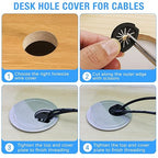 Desk Grommet 3-1/8", Desk Cord Hole Cover, Cable Grommet ABS Plastic, Desk Hole - Image 5