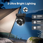 KITWLEMEN Camping Fan with Light - 20000mAh Rechargeable Battery Fan - Image 4