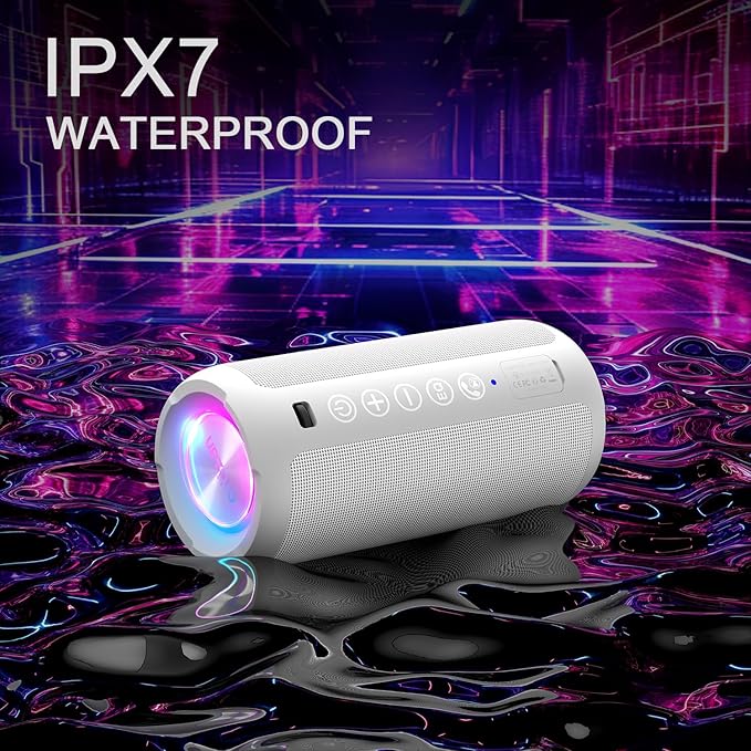 Ortizan Portable Bluetooth Speaker: IPX7 Waterproof, 24W Loud Sound, Deep Bass - Image 7