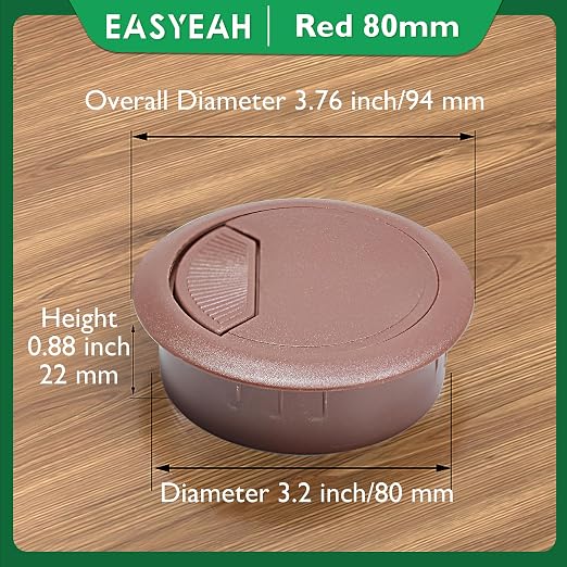 5 Pcs Desk Grommet 3-1/8" / 80 mm, Desk Cord Hole Cover, Cable Grommet ABS - Image 9