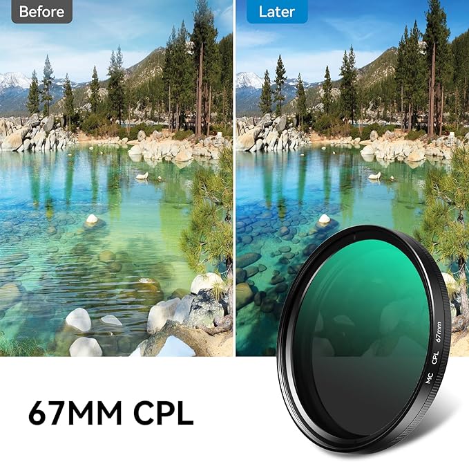 APEXEL CPL Filter 67mm Circular Polarizer Polarizing Filter - Image 2