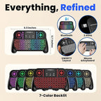 Mini Keyboard with Touchpad-2.4GHz & Bluetooth Dual-Mode, 7-Color Backlight - Image 3