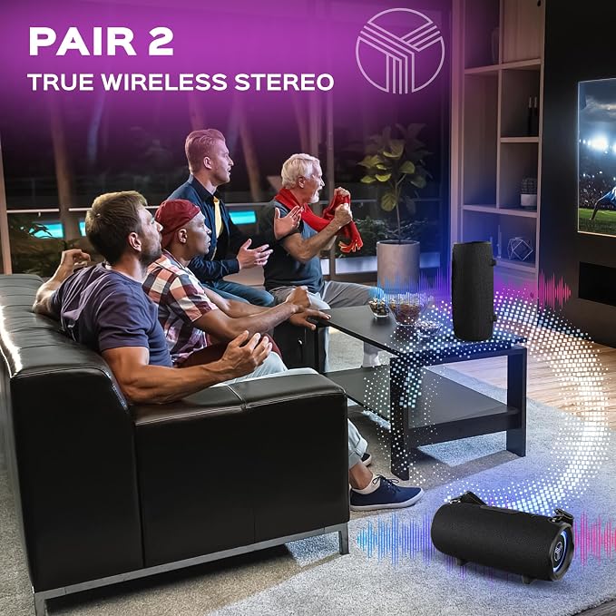TREBLAB Ultra Loud Wireless Speaker - 60W Stereo Sound - Image 5