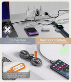 32Pcs Nearockle Cable Labels and Silicone Cable Ties Cable Management Set - Image 3