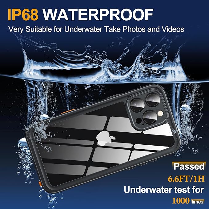 for iPhone 16 Pro Max Case Waterproof, Built-in Privacy Screen & HD Screen - Image 2
