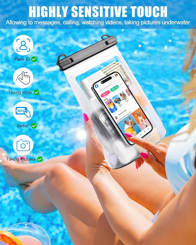 2L Waterproof Phone Pouch for iPhone 16 15 14 11 Pro Max & Galaxy S24 S21 - Image 5