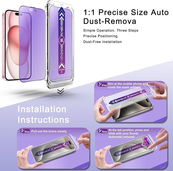 2 Pack Anti Blue Light Matte Screen Protector - Image 4
