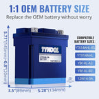 TYKOOL YTX14AHL-BS LiFePO4 Lithium Motorcycle Battery, 12.8V 8Ah, Digital - Image 2