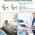 Adjustable Laptop Stand with Cooling Fan, Aluminium Alloy Multi-Angle Computer - Image 2