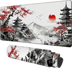 Oriental Painting Gaming Mouse Pad 3mm Thick Stitched Edge Waterproof Non-Slip by Unknown