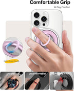 Magnetic Phone Grip for MagSafe Ring Holder, Magnet Phone Grip Stand Finger - Image 4