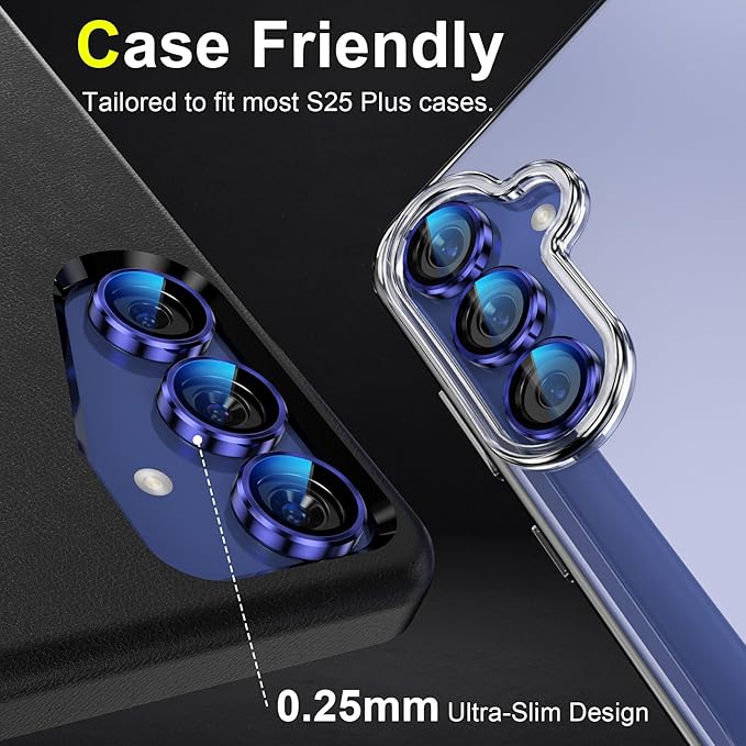 YWXTW Camera Lens Protector for Samsung Galaxy S25+ Plus Accessories 9H - Image 6