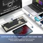 YUNZII YZ98 Gasket Mechanical Keyboard, 99 Key Hot Swappable BT5.0/2.4G/USB-C - Image 5