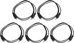 Five Pack of YCS Basics 3 Foot 3.5mm Headphone Extension Cables Male/Female by YCS+basics