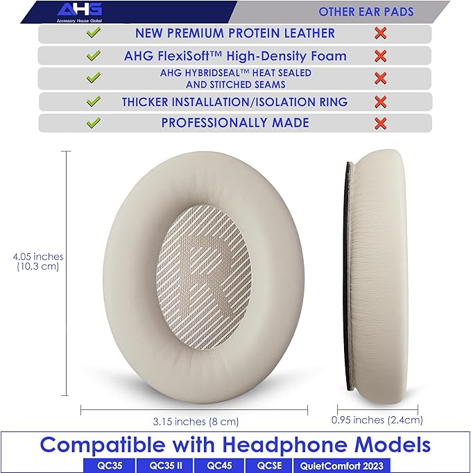 Replacement QC Ear Pad and Headband Pad Kit Cushion. Compatible - Image 6