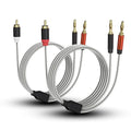 HOSONGIN RCA to Banana Plug Speaker Cable 6 Feet -2 Pack by HOSONGIN