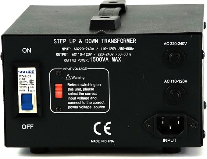 LiteFuze LT Series 1500 Watt Voltage Converter Transformer Step Up/Down - 110v - Image 2