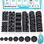 Rubber Grommet Kit Closed Firewall Grommet 7 Sizes 7/25" 3/8" 1/2" 5/8" 3/4" by Hmknana