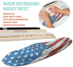 2-in-1 Ergonomic Set, Wave Rise Keyboard Wrist Rest and Massage Bulge Slope - Image 2