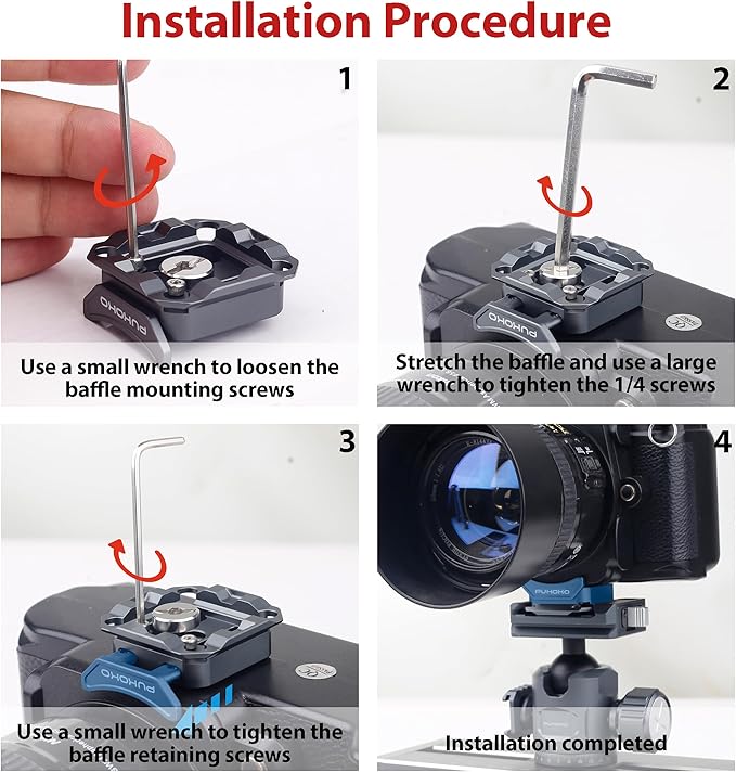 Camera Quick Release Plate Metal Anti-Deviation Universal Base Quick Release - Image 5