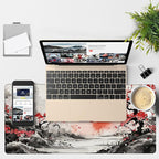 Large Mouse Pad Ink Painting Gaming Desk Pad Computer Keyboard Non-Slip - Image 4