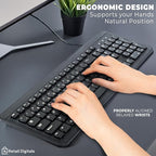 Wired USB Keyboard | Full-Sized | Ergonomic | Soft Typing | QWERTY Layout | - Image 4