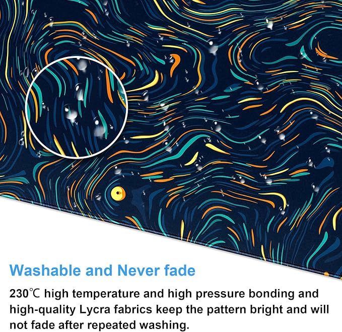 Abstract Starry Sky Swirl Gaming Desk Mat - Image 4
