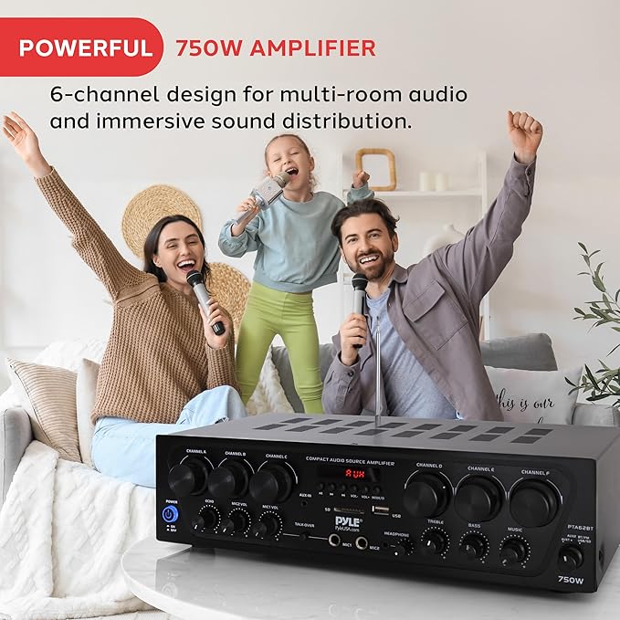 Pyle Wireless Bluetooth Karaoke Amplifier - Image 2