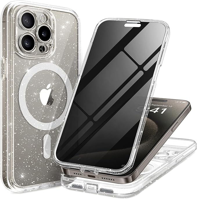 Magnetic for iPhone 15 Pro Case, Compatible by TIESZEN