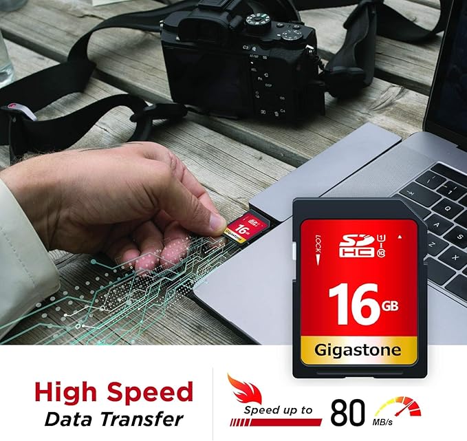 GIGASTONE 16GB SD Card 20-Pack UHS-I U1 Class 10 SDHC Memory Card High Speed - Image 3