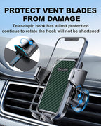 Car Vent Phone Mount, Adjustable 360 Rotation Vent Clip Car Phone Holder Mount - Image 8