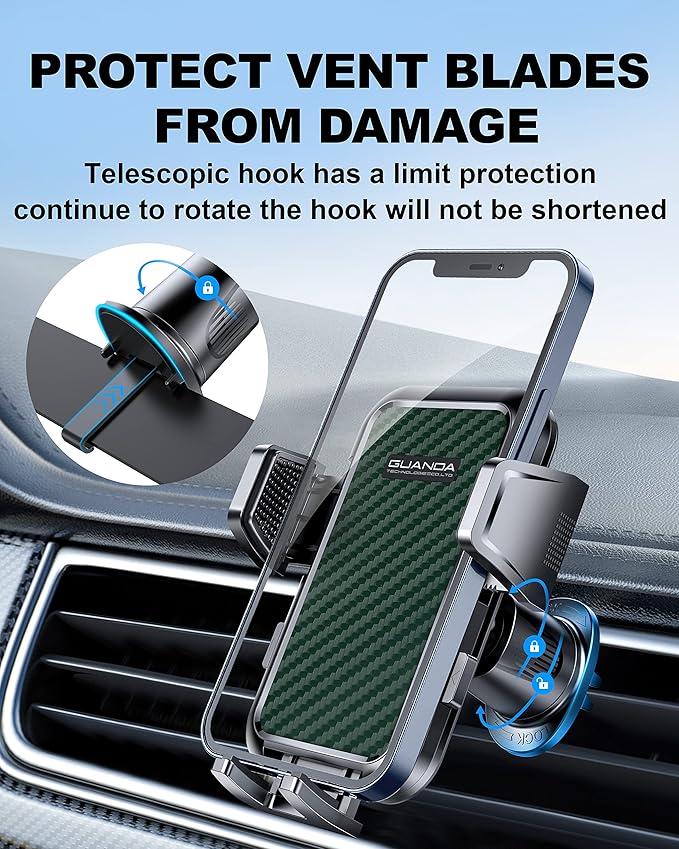 Car Vent Phone Mount, Adjustable 360 Rotation Vent Clip Car Phone Holder Mount - Image 8
