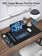 TopMade Mouse Pad with 15W Fast Wireless Charging, 35.43"x15.75" XXXL Large - Image 3