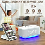 Alarm Clock Speaker Wireless Charger, Digital Alarm Clocks Bedrooms Bluetooth - Image 6