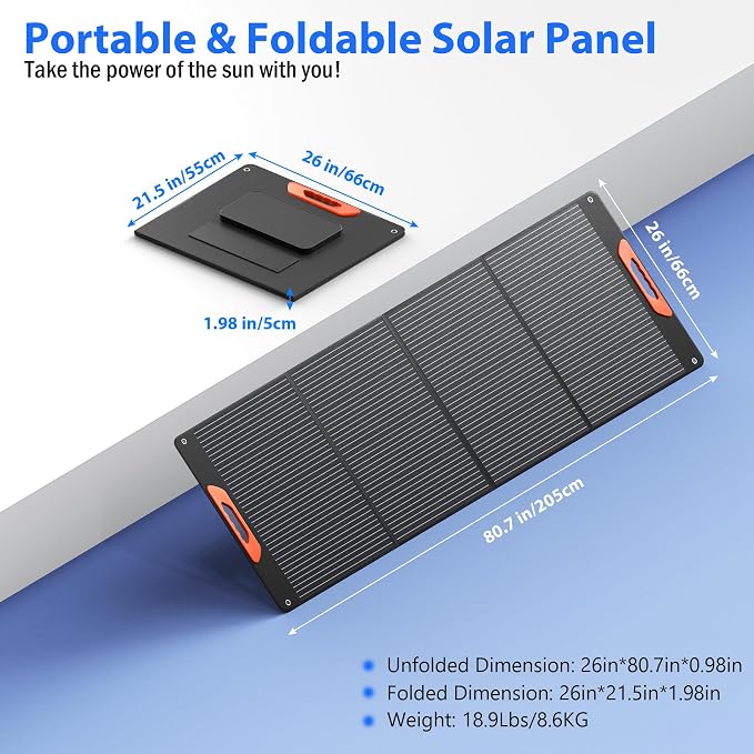 240W Portable Solar Panels for Power Station, 23.5% High Efficiency, 240 Watt - Image 4