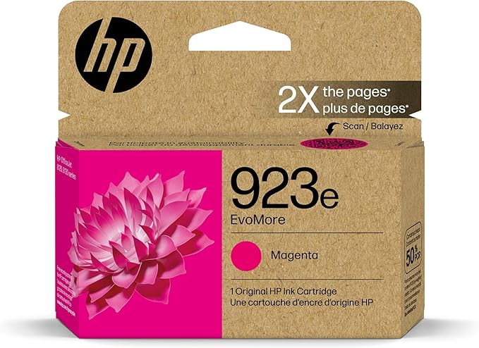 HP 923e EvoMore High Yield Magenta Ink Cartridge | Works OfficeJet 8120 Series by HP