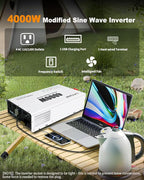 LVYUAN 4000 Watt Power Inverter 12V to 110V 120V DC to AC Converter - Image 6