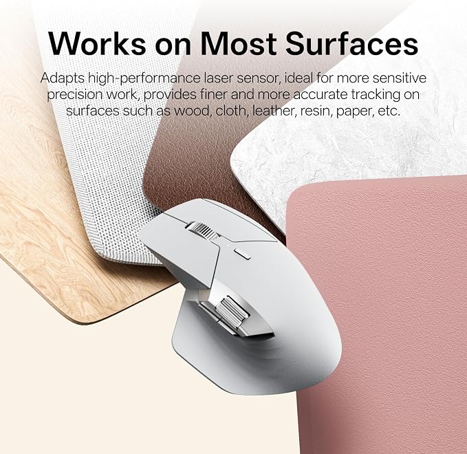 Rapoo MT760 PRO Wireless Mouse, NearLink + Bluetooth 5.0 Multi-Device, 12K DPI - Image 7
