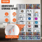 VEVOR Media Storage Cabinet, 9-layer DVD Shelf, Adjustable CD Shelves 27 - Image 4