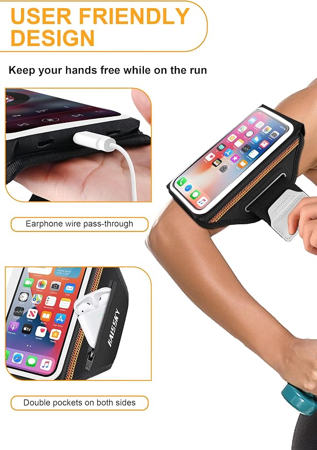 Running Armband with Earphone Bag Cell Phone Armband - Image 2