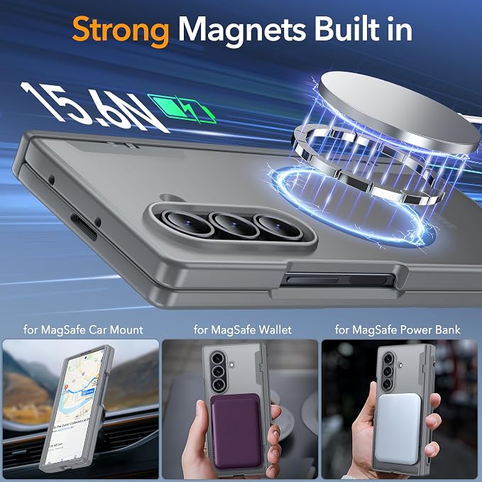 Oneagle Magnetic for Samsung Galaxy Z Fold 7 Case Built in Screen Protector - Image 3