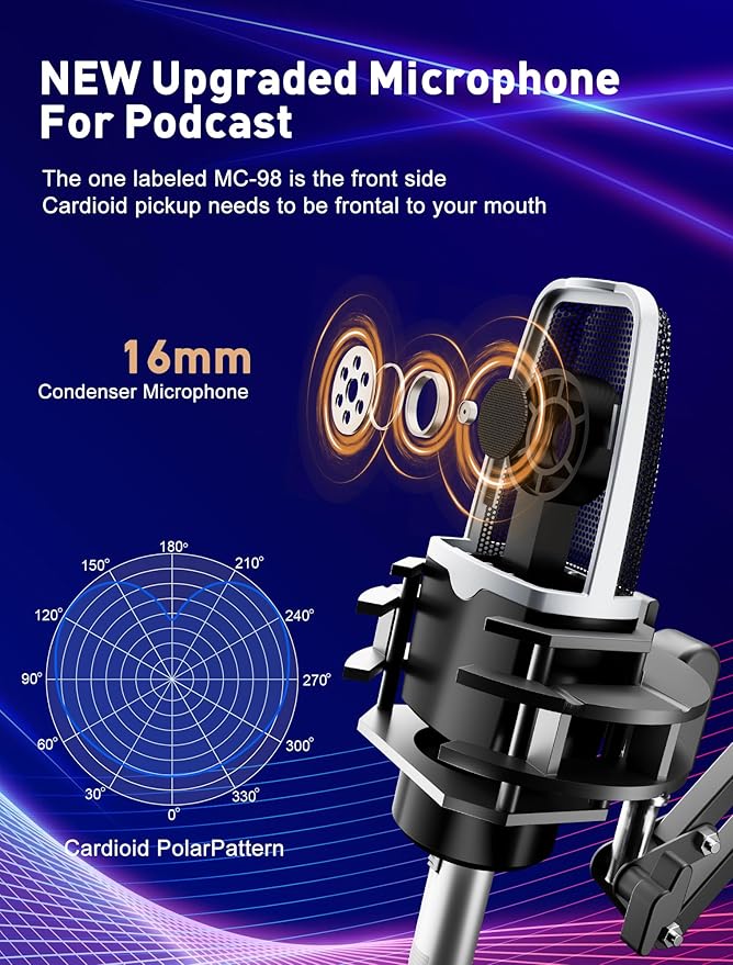 SINWE Podcast Equipment Bundle for 2, Audio Interface - Image 3