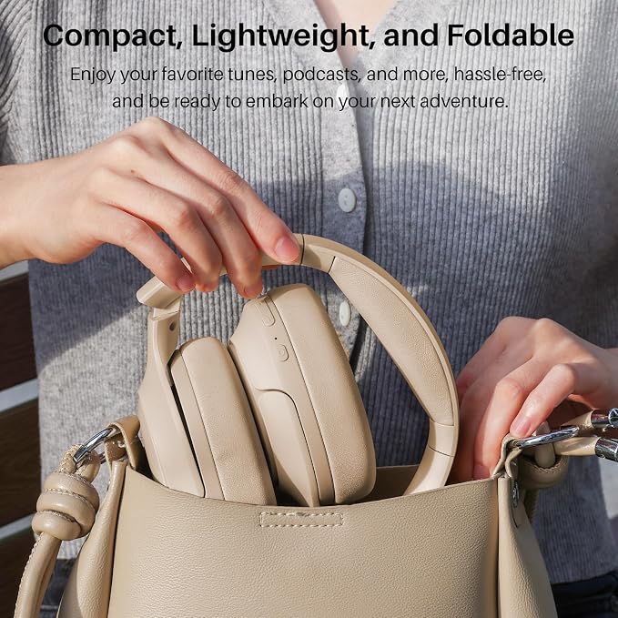 TOZO HT2 Hybrid Active Noise Cancelling Headphones, Wireless Over Ear Bluetooth - Image 8