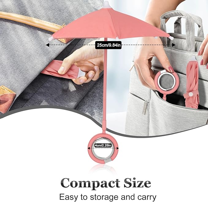 Magnetic Umbrella Phone Stand for Sun Protection, Adjustable Sun Shade Shield - Image 7